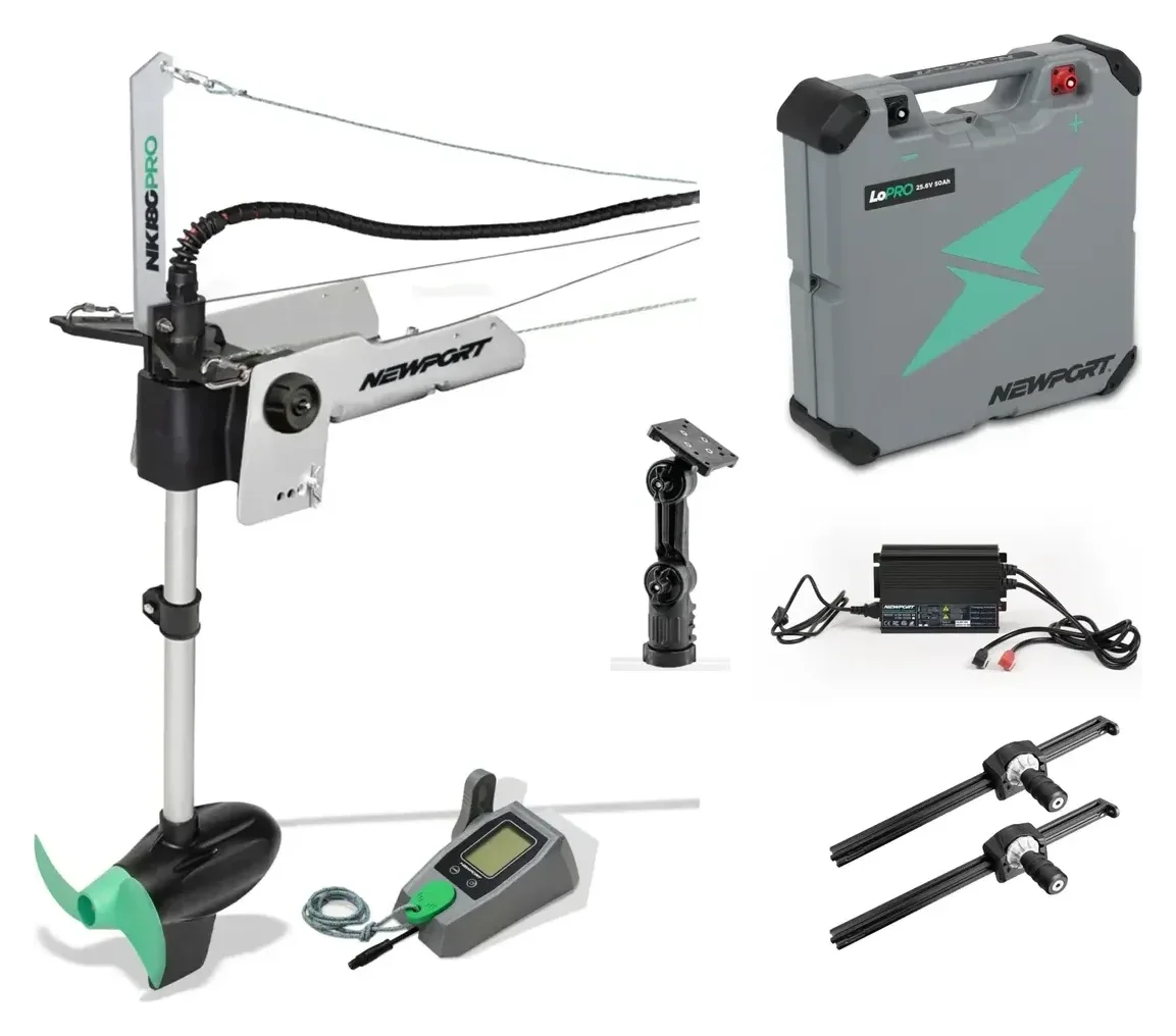 Newport Vessels TitanX Propel / Hammer / Slayer LTE / Max 10 (2026) Stern Newport NK180 PRO + 24V 50AH LoPro Battery w Wizard Motorization Kit